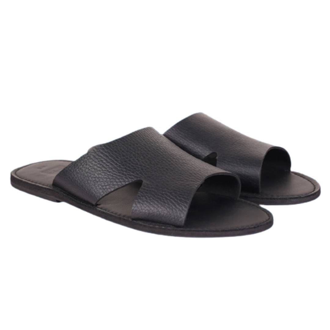 Leather slides cheap